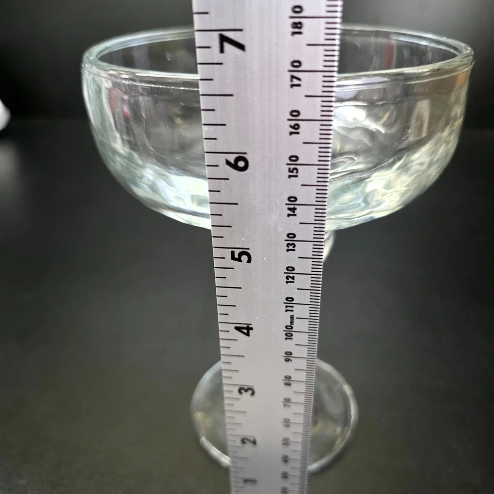 Cost Plus World Market Margarita Glasses Set of 3 Clear Glass Stemmed Barware